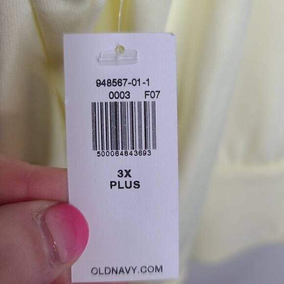 3X Old Navy Yellow Choose Happy Sweatshirt Loose Graphic Cropped Crew Neck Pluss - Picture 6 of 7